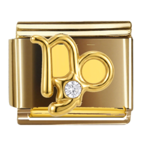 Gold Capricorn Symbol Accent