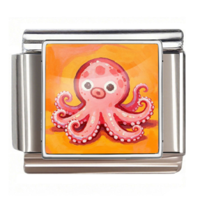 Pink Octopus Illustration