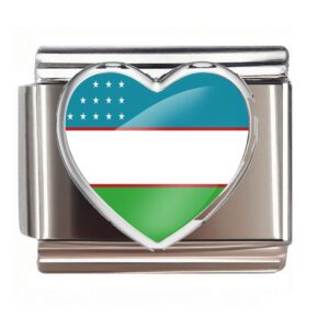 Uzbekistan Flag Heart