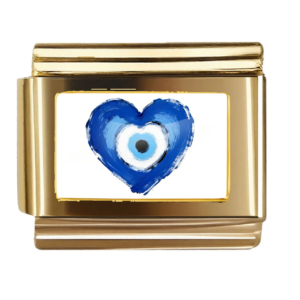 Brush-painted Blue Eye Heart