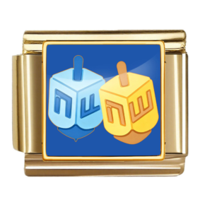 Blue and Yellow Dreidels