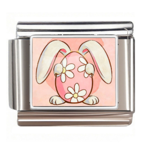 Bunny with Three Daisy Easter Egg Link
