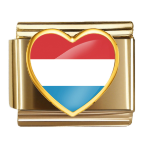 Luxembourg Flag Heart Link