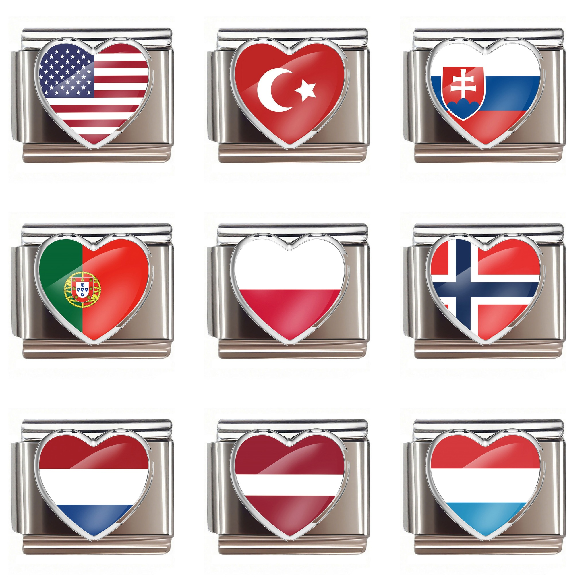 Silver Heart Flag