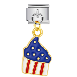 Patriotic Cupcake Pendant