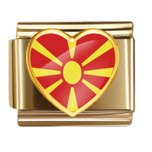 North Macedonia Flag Heart