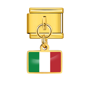 Gold Italy Flag Pendant