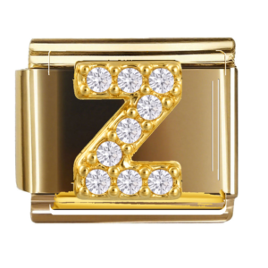 Gold Letter Z with Clear Accents