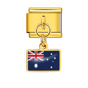 Gold Australia Flag Pendant