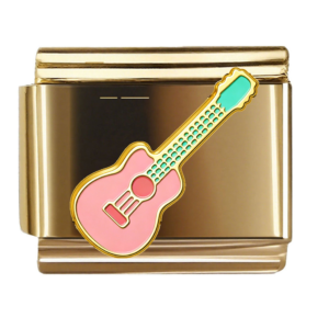 Pink and Mint Guitar