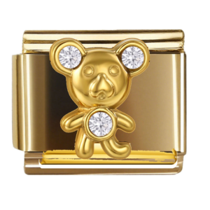 Gold Mouse with Clear Accents