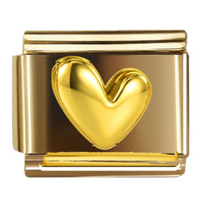 Rounded Gold Heart