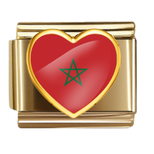 Morocco Flag Heart