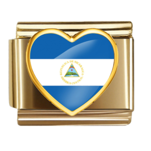 Nicaragua Flag Heart Link