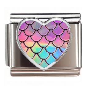 Pastel Scale Silver Heart