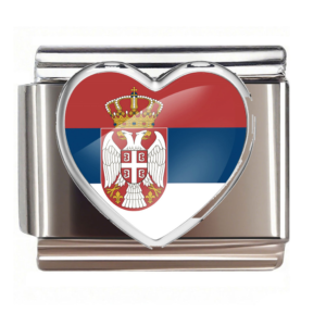 Serbia Flag Heart Link