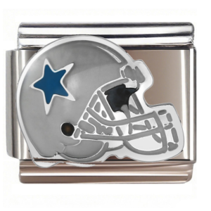 Silver Helmet with Blue Star