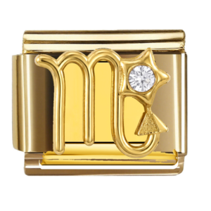 Gold Virgo Symbol Accent
