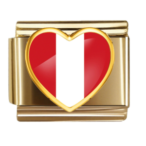 Peru Flag Heart Link