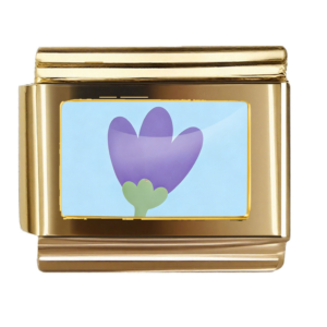 Purple Tulip on Blue