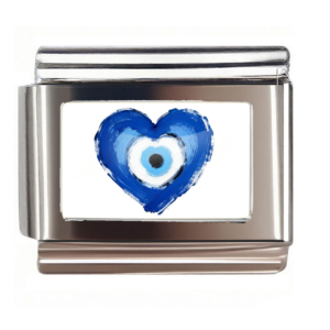 Brush-painted Blue Eye Heart