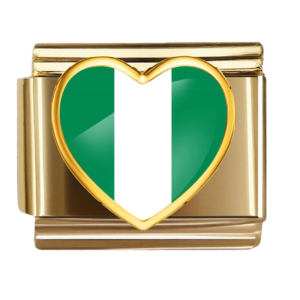 Nigeria Flag Heart Link