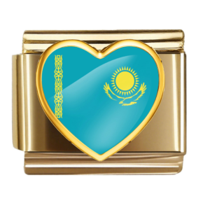 Kazakhstan Flag Heart