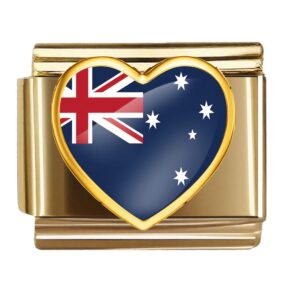 Australia Flag Heart Link