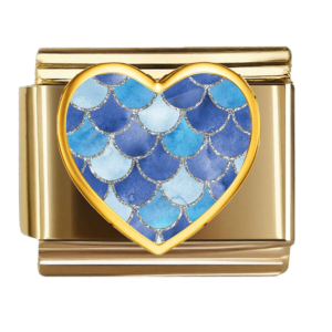 Blue Watercolor Scale Heart