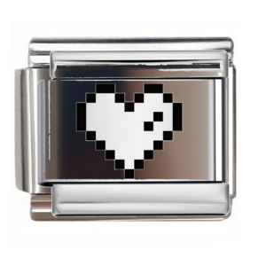 Pixel White Heart