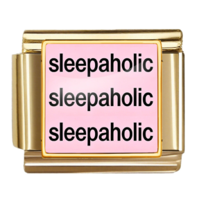 Triple Sleepaholic Pink Text