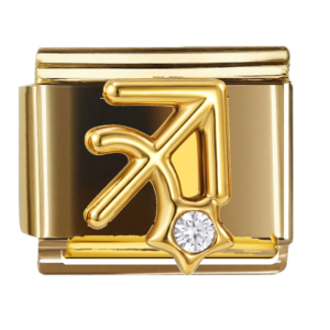 Gold Sagittarius Symbol Accent