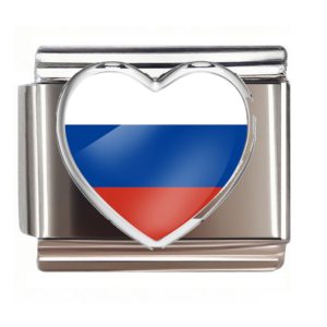 Russia Flag Heart Link