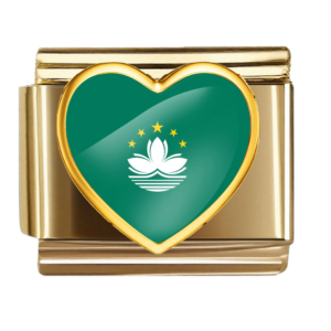 Macau Flag Heart
