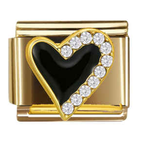 Black Heart with Clear Border