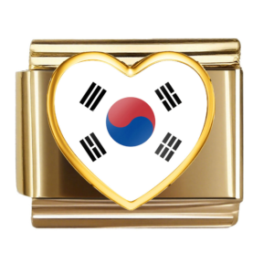 South Korea Flag Heart