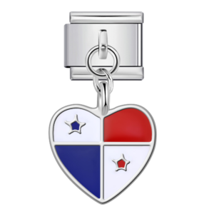 Panama Flag Heart Pendant