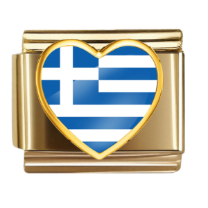 Greece Flag Heart