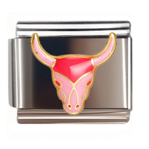 Pink Longhorn Skull