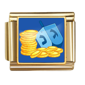Dreidel and Gold Coins