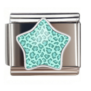 Mint Leopard Print Star