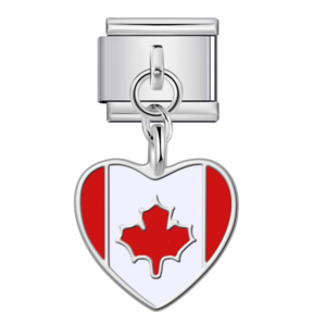 Canadian Flag Heart Pendant