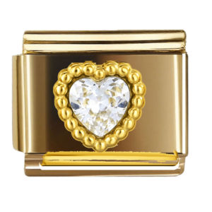 Faceted Clear Heart