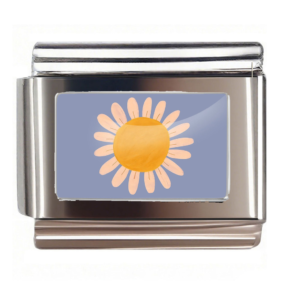 Peach Daisy on Lavender