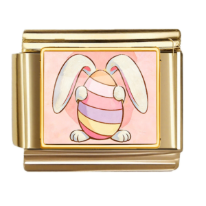 Pastel Stripe Easter Egg Bunny Link