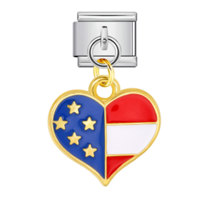 Patriotic Heart Pendant