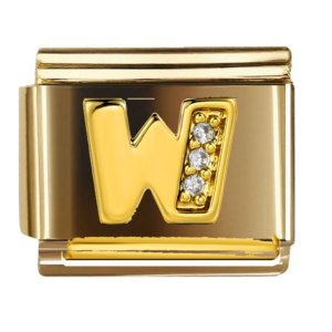 Gold Letter W Accent