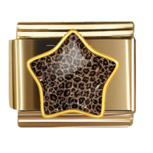 Brown Leopard Print Star
