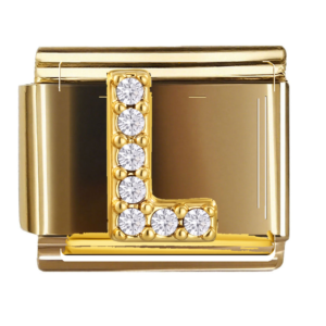 Full Clear-accent Gold Letter L