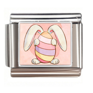 Pastel Stripe Easter Egg Bunny Link